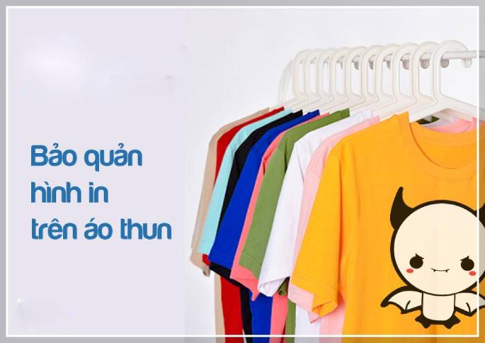 Bí quyết bảo quản các hình in trên áo thun tránh bong tróc