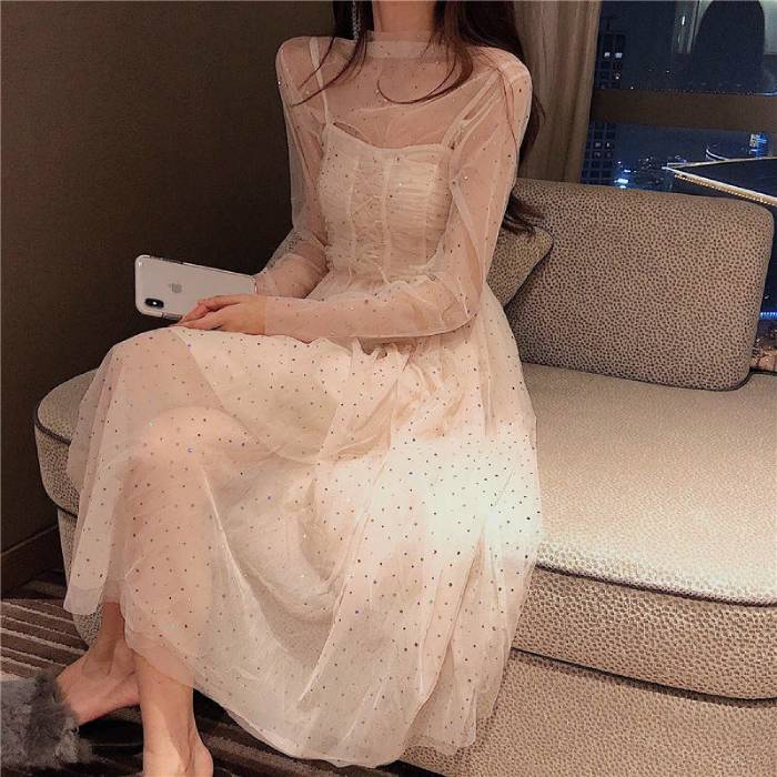 Đầm đi prom cho học sinh đính kim tuyến kiêu sa