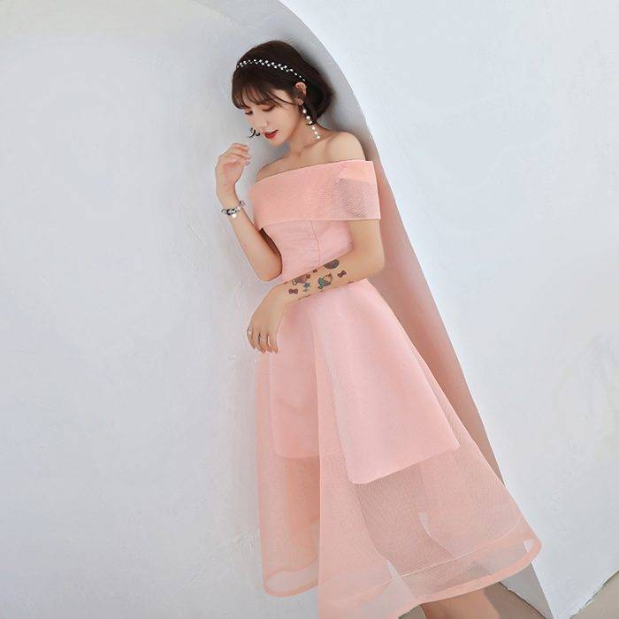 váy dạ hội màu hồng dáng xòe công chúa xinh lung linh