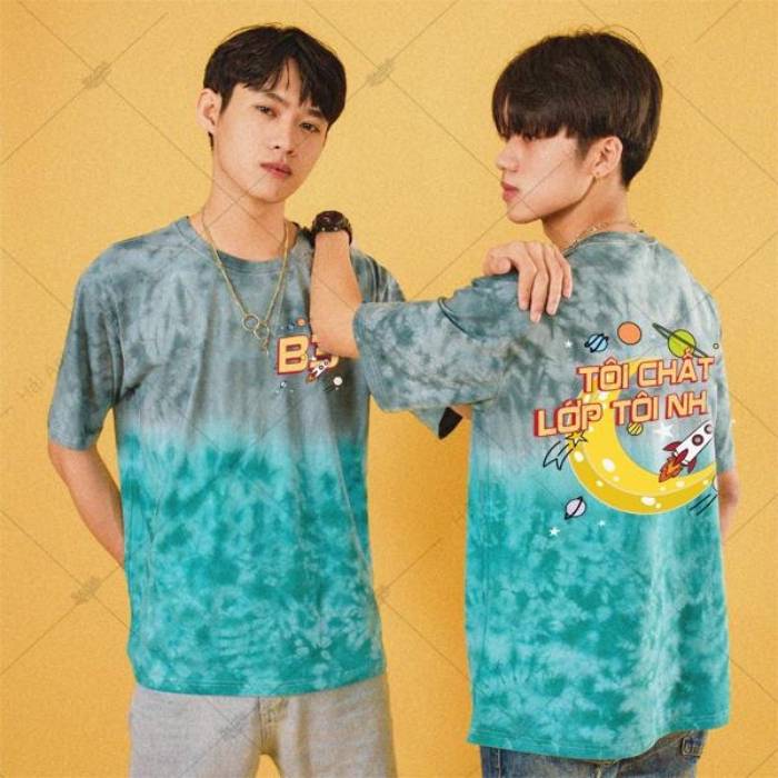 Áo lớp Patchy Ombre xanh B3 cho các anh chàng, cô nàng thêm nổi bật