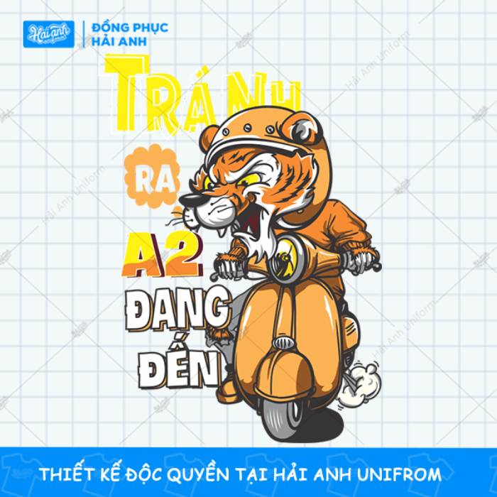 Logo in áo lớp hình con vật A2 cực bá đạo