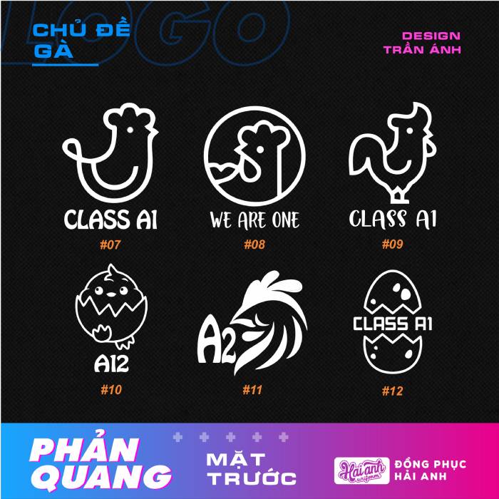 Áo lớp phản quang hình con gà 