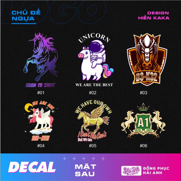 Hinh in decal hình con ngựa