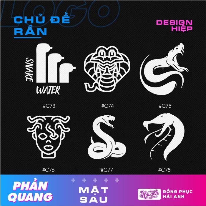 BST áo lớp hình con rắng phản quang