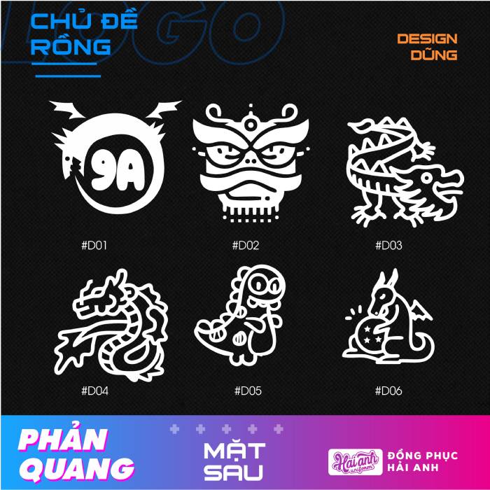 Hình in con rồng phản quang