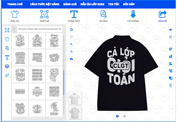 Thiết kế áo lớp chuyên toán 