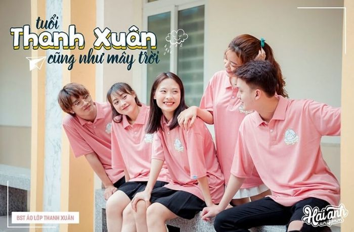 Mẫu áo trẻ trung, năng động phù hợp sử dụng trong buổi chụp kỷ yếu