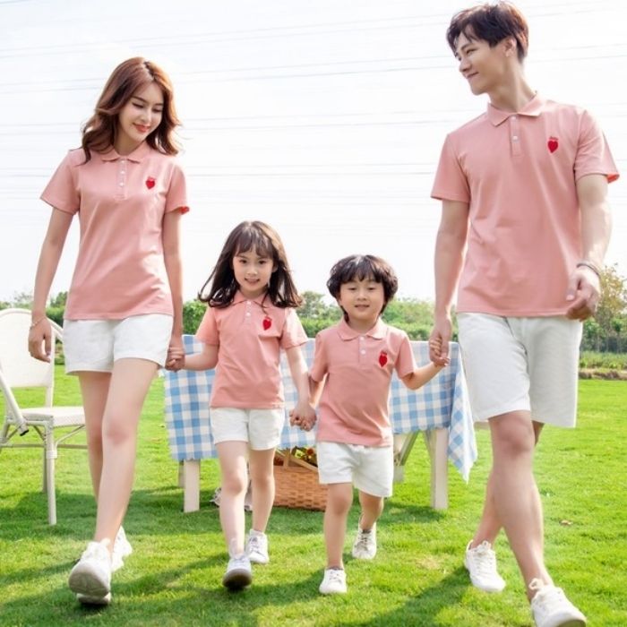 Trang phục gia đình mang phong cách thiết kế hiện đại, thời trang
