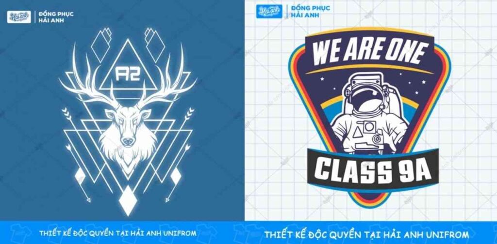 Những mẫu logo đồng phục lớp hình tam giác thiết kế đẹp, nổi bật