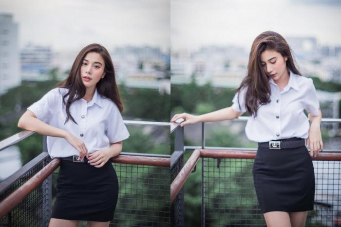 Mẫu trang phục với thiết kế hiện đại được nhiều nữ sinh yêu thích