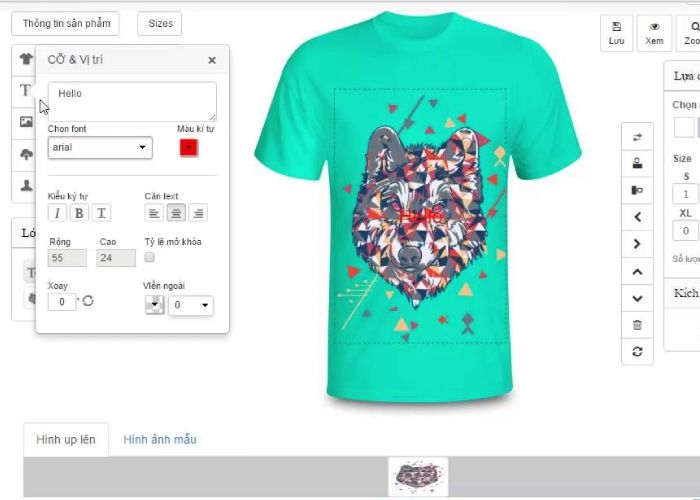 Phần mềm Free Tshirt Maker có nhiều tính năng nổi bật