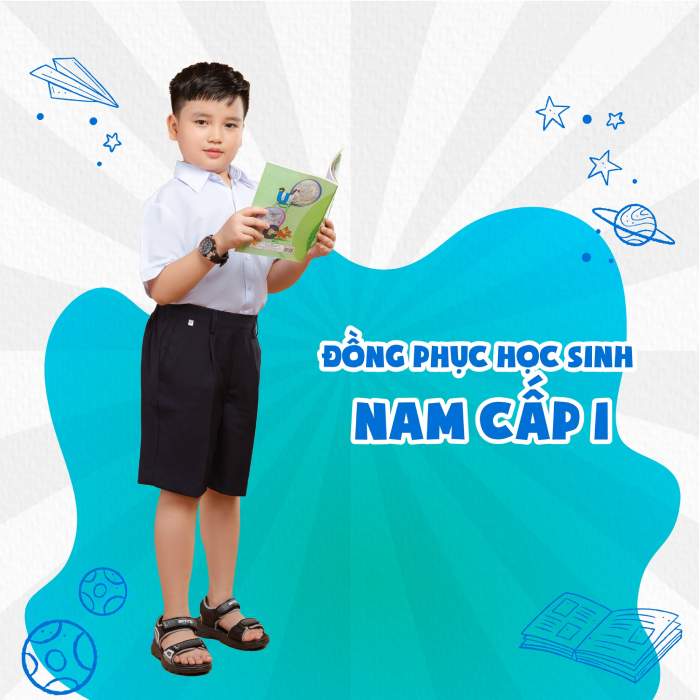 Mẫu quần short của học sinh nam tiểu học