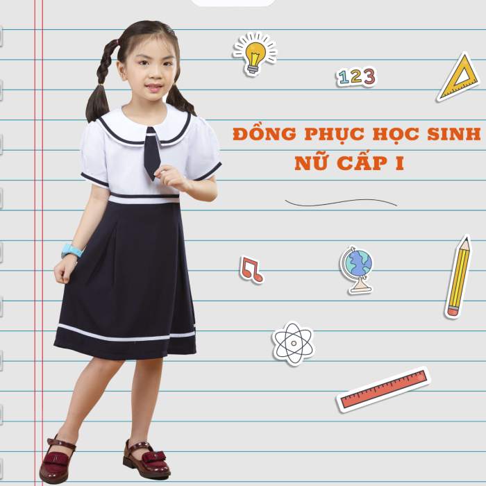Mẫu đồng phục học sinh tiểu học thiết kế năng động, trẻ trung