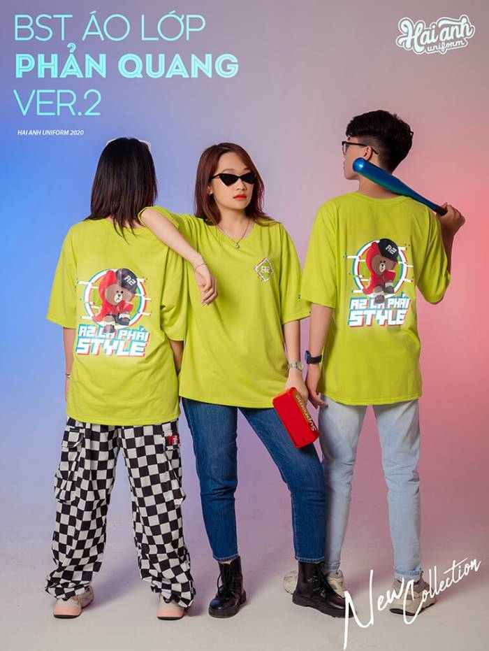 Mấu đồng phục lớp 5a in hình phản quang