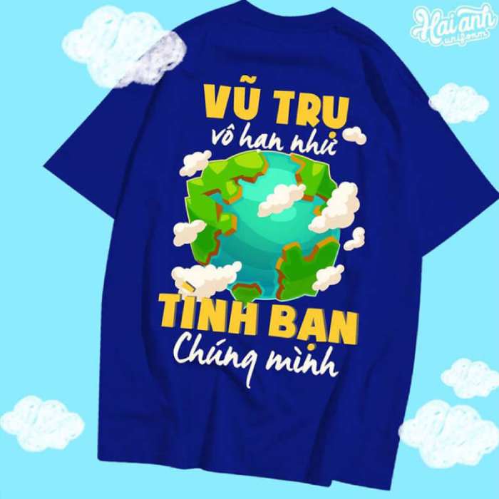 Hình in slogan khẩu hiệu đồng phục lớp