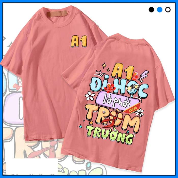 Mẫu slogan, hình in ấn tượng nổi bật trên nền áo màu đỏ