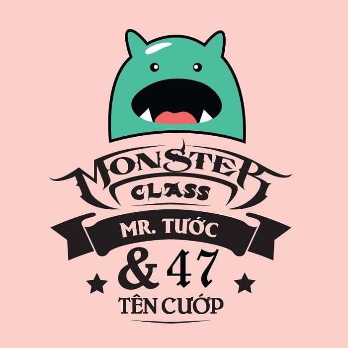 Mẫu logo đồng phục lớp in hình quái vật
