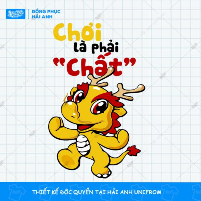 Áo lớp in logo hình rồng cute 
