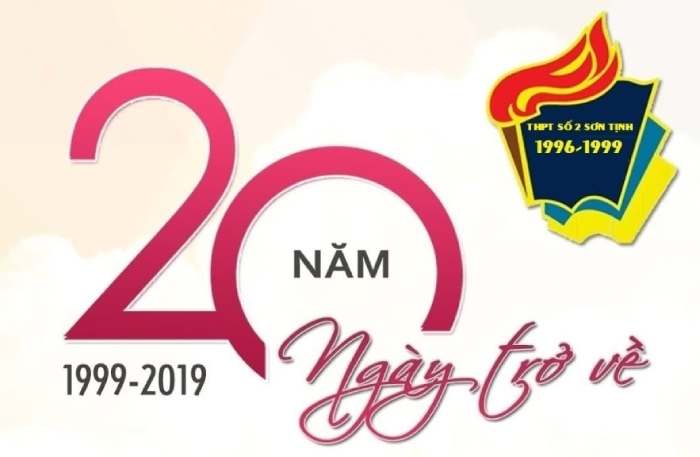 Mẫu logo áo kỷ niệm lớp thiết kế dòng chữ slogan màu hồng