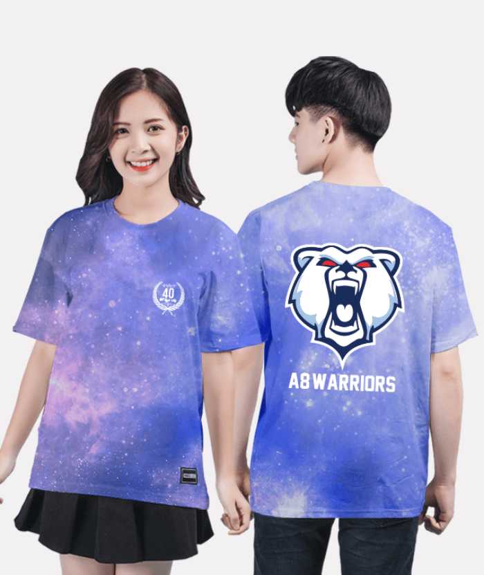 Màu xanh nước biển dễ chịu trên phông nền áo lớp
