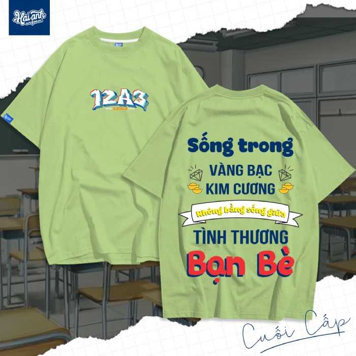 Áo đồng phục lớp oversize mang phong cách cá tính