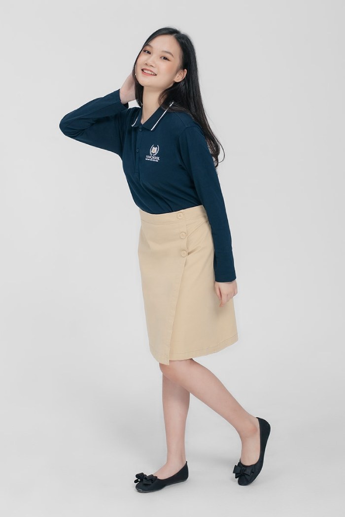 Áo polo dài tay đồng phục học sinh cấp 2 Vinschool