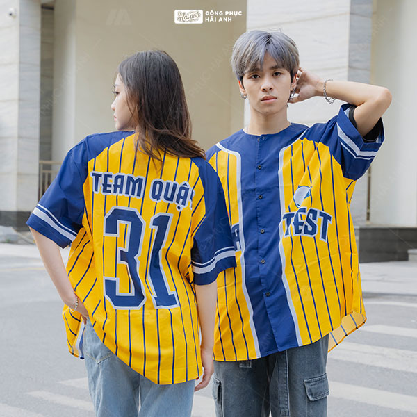 Áo Lớp Sơ Mi Baseball Vàng - Hình 4