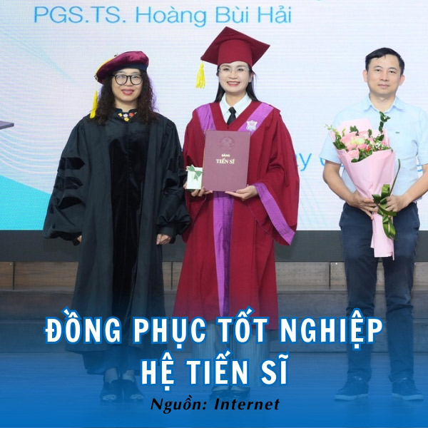 Thiết kế trang trọng, lịch sự của lễ phục tốt nghiệp hệ tiến sĩ HMU