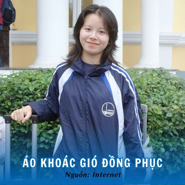 Áo khoác gió đồng phục Ngoại ngữ hiện đại, khỏe khoắn