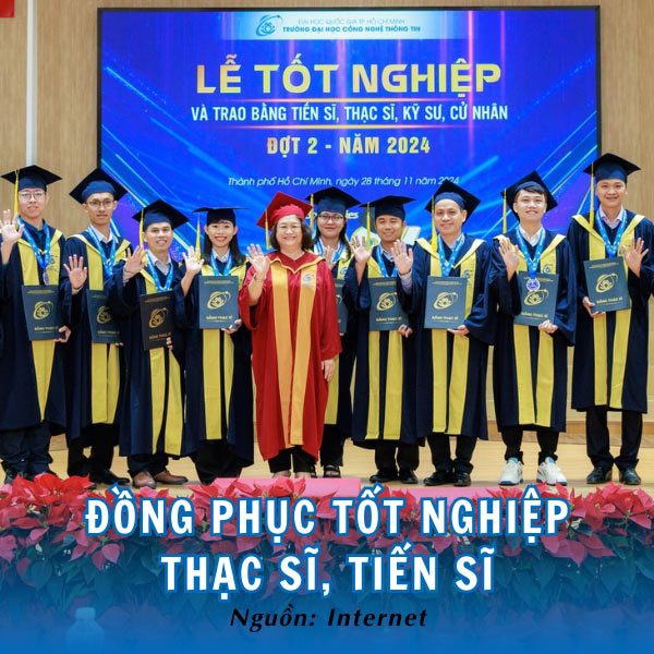 Đồng phục tốt nghiệp Thạc sĩ, Tiến sĩ UIT uy nghiêm 