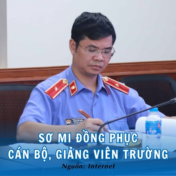 Kiểu dáng sang trọng, lịch sự của áo sơ mi đồng phục HPU