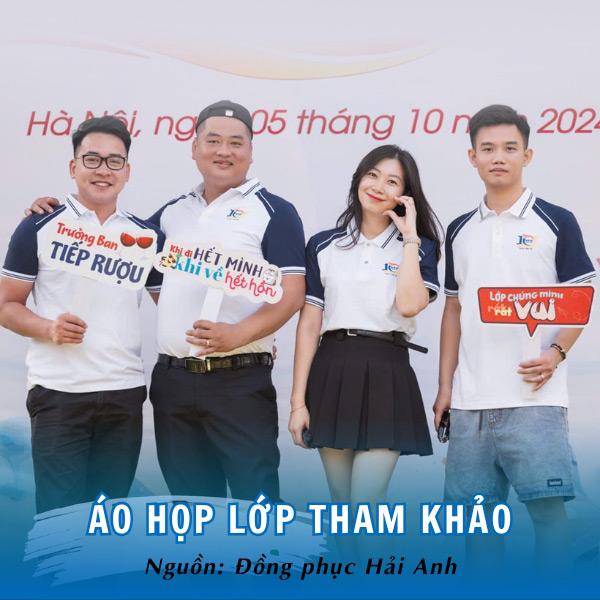 Mẫu áo họp lớp tham khảo thanh lịch, hiện đại của Đồng phục Hải Anh  