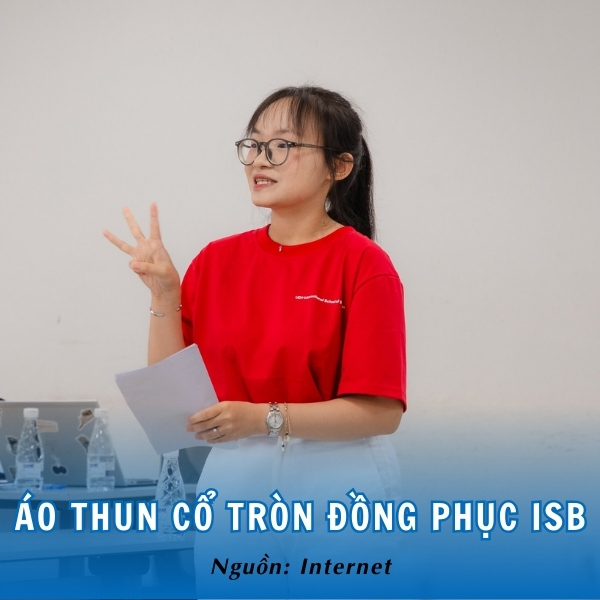 Áo thun cổ tròn đồng phục Viện ISB Đại học Kinh tế TP HCM đẹp mắt 