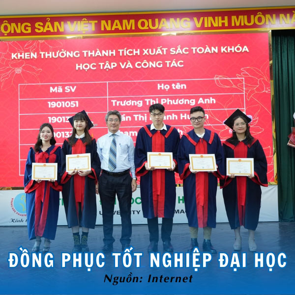 Lễ phục tốt nghiệp đồng phục Lạc Hồng sang trọng, bắt mắt 