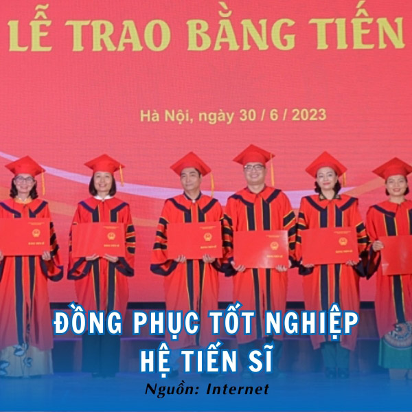 Đồng phục tốt nghiệp hệ Tiến sĩ HUC sang trọng, đẳng cấp 