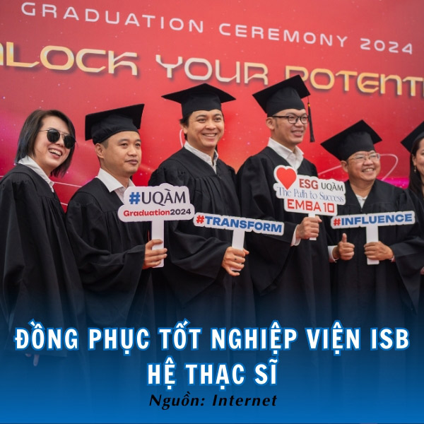 Đồng phục tốt nghiệp Viện ISB hệ Thạc sĩ trang trọng, thanh lịch 