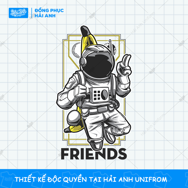 Mẫu Hình In Vũ Trụ - Phi Hành Gia Đang Bay Friends