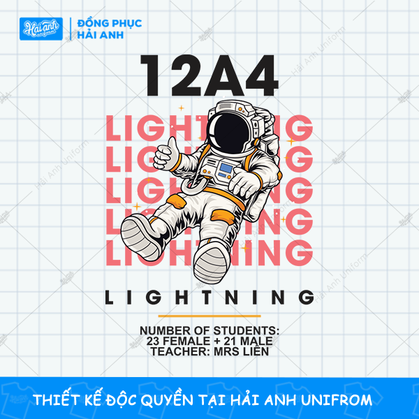 Mẫu Hình In Vũ Trụ - Phi Hành Gia Trong Không Gian 12A4 Lightning
