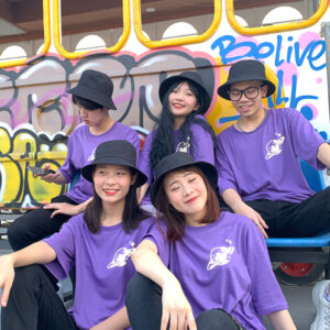 Áo Lớp Phản Quang In Decal Màu Tím Violet