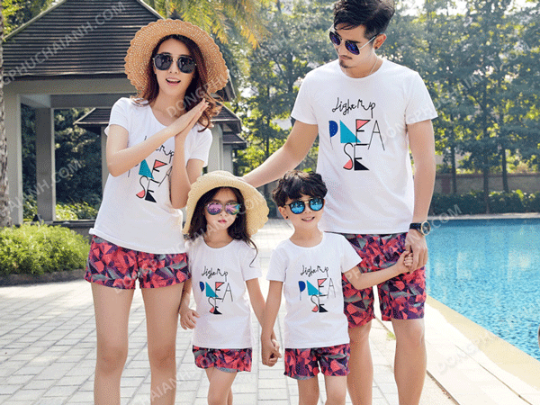 Mẫu áo gia đình 4 người đặc biệt, đẹp và ấn tượng