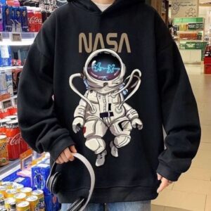 Áo khoác nỉ hoodie unisex hình in phi hành gia độc đáo, style cực chất