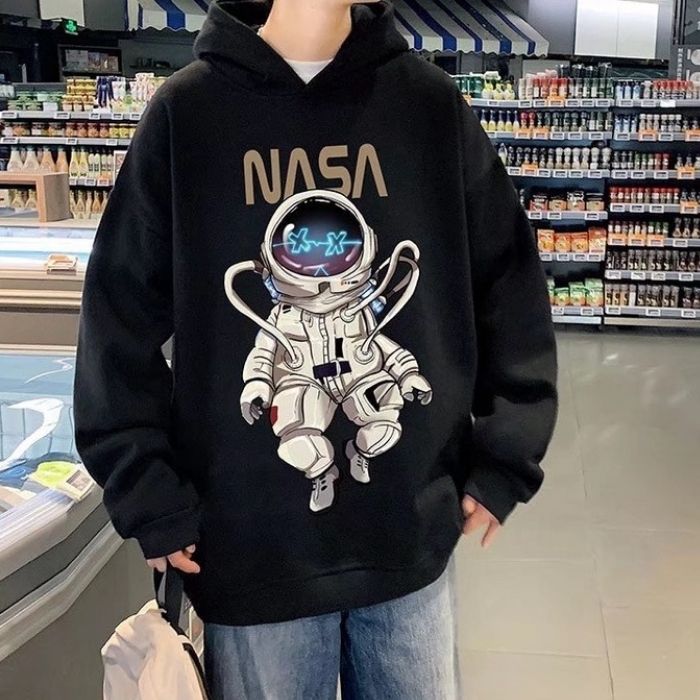 Áo khoác nỉ hoodie unisex hình in phi hành gia độc đáo, style cực chất - Ảnh 5