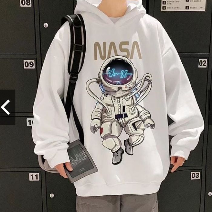 Áo khoác nỉ hoodie unisex hình in phi hành gia độc đáo, style cực chất - Ảnh 3