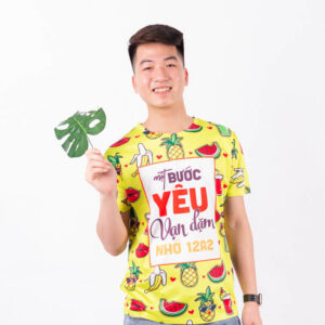 Áo Lớp 3D Hoa Quả Màu Vàng Đẹp 12A2