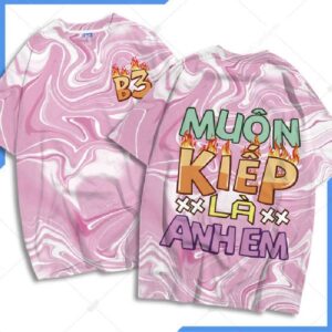 Mẫu Áo Lớp 3D Màu Hồng B3