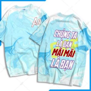 Mẫu Áo Lớp 3D Màu Xanh Dương Chúng Ta Là Bạn Mãi Mãi Là Bạn