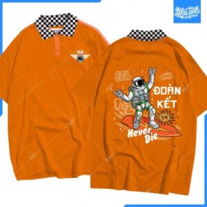Mẫu Áo Lớp Caro Màu Cam D3