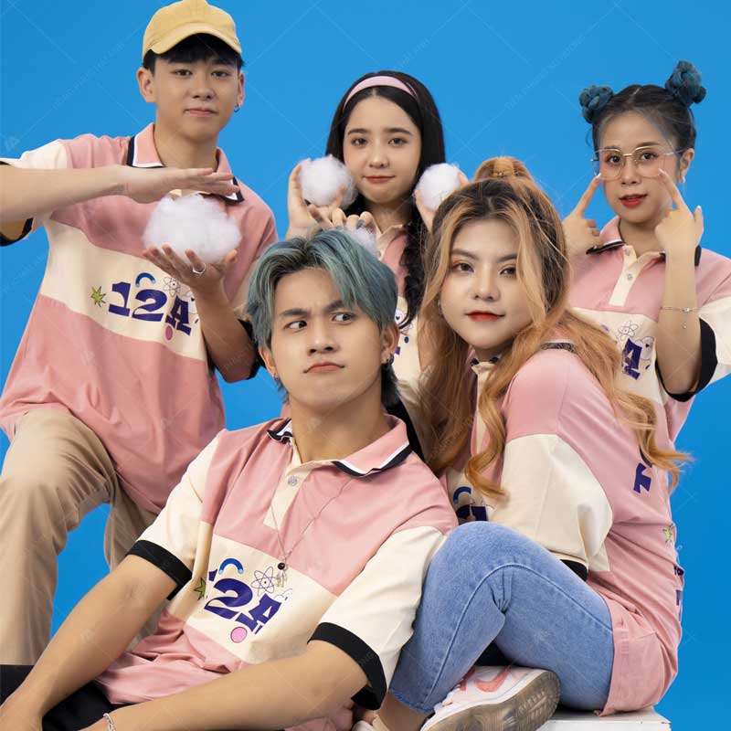 Mẫu áo lớp GenE Adorable Màu Hồng Hảo Con ngoan trò giỏi - Ảnh 3