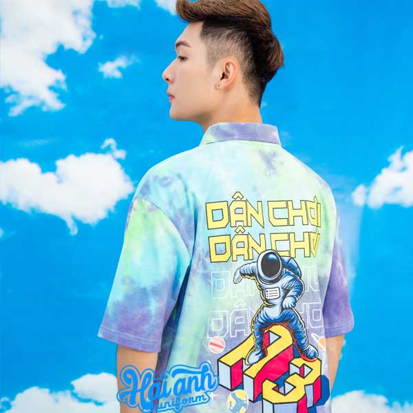 Áo lớp polo Oversize Hippie Blue - Ảnh 4