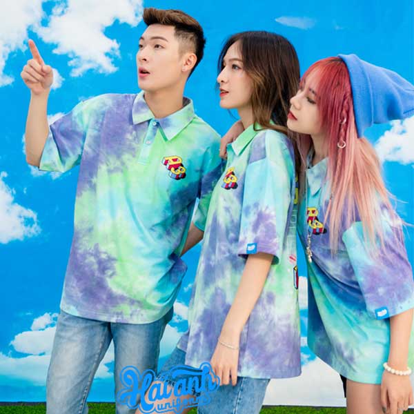 Áo lớp polo Oversize Hippie Blue - Ảnh 2